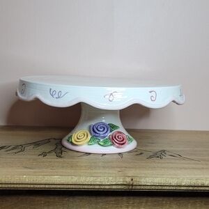 AVON Celebration Pedestal Cake Plate Stand 2005 Presidents Club Birthday Gift